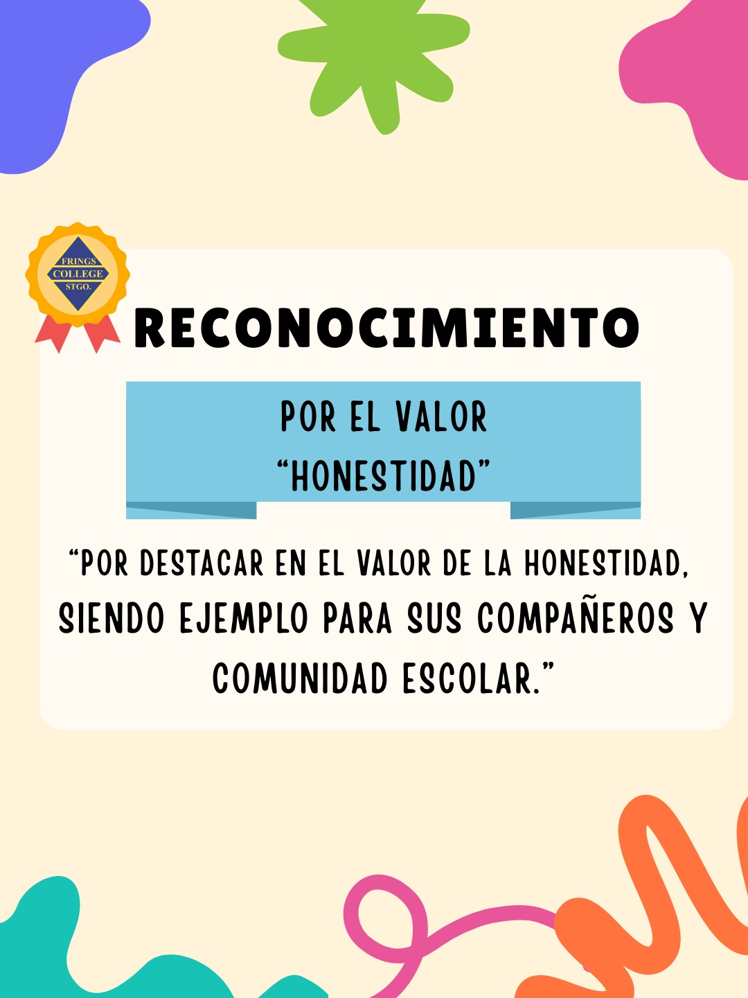 Alumnos destacados “Valor del mes de Octubre”